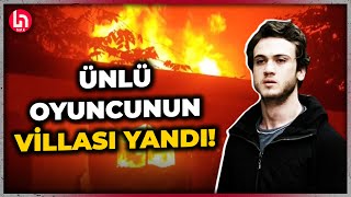 Ünlü oyuncu Aras Bulut İynemlinin Sarıyerdeki villası da yangına teslim oldu [upl. by Etteuqal]