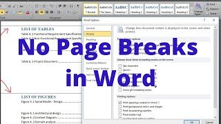 No Page Breaks in Microsoft Word Solved [upl. by Omolhs]