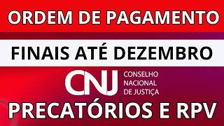 ORDEM DE PAGAMENTOS FINAIS DE PRECATÓRIOS E RPV DEFINIDOS PELO CONSELHO DA JUSTIÇA FEDERAL [upl. by Nylyram851]