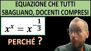 Unequazione che inganna tutti docenti compresi Perché tanta confusione [upl. by Lira]