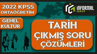 2022 KPSS Ortaöğretim Tarih Çıkmış Soru Çözümleri  Tüm Sorular [upl. by Eelidnarb]