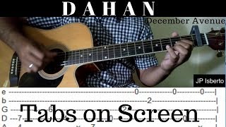 Dahan  December Avenue  Fingerstyle Guitar Cover  Tabs on Screen [upl. by Yesmar]