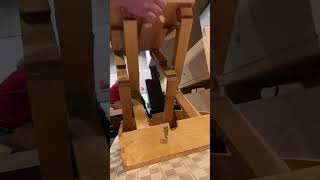 An extremely cool foldable game table shorts shortvideo woodworking [upl. by Farrica]