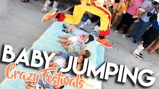 Spains Crazy BABY JUMPING FESTIVAL EL COLACHO [upl. by Htur]