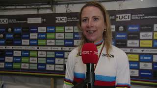 Annemiek van Vleuten  Interview at the finish  Womens World Championships Road Race 2022 [upl. by Mroz]