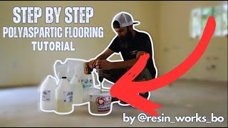 Simple Step by Step Polyaspartic Floor Coating  House or Garage Flooring [upl. by Palestine986]