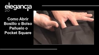 Como Abrir Bolsillo para Pañuelo o Pocket Square  Bere Casillas Elegancia 20 [upl. by Neersin]