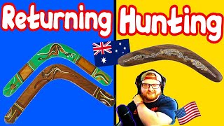 American Learns About Returning VS Hunting Boomerang  Australia [upl. by Kaye]