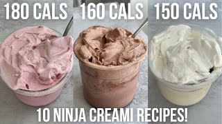 10 Low Calorie Protein Ice Cream Recipes  Ninja Creami [upl. by Siroved]