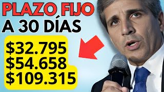 ✅ CHAU DOLAR❗️Así quedan las TASAS de PLAZO FIJOS a 30 DÍAS tras el anuncio de Toto Caputo y MILEI [upl. by Ennaisoj]