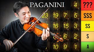 Ranking PAGANINI 24 Caprices 🎻 Difficulty Tier List [upl. by Kcired]