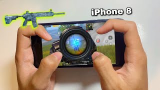 Best iPhone 8 Handcam🔥 4 Finger Claw SOLOvsSQUAD  Sensitivity amp Settings PUBG MOBILE [upl. by Andromede359]