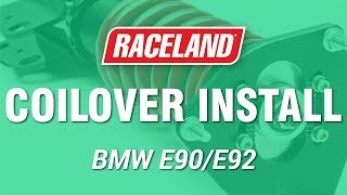 How To Install Raceland BMW E9092 Coilovers [upl. by Ynnep]