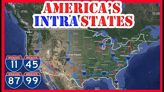 Why THESE Interstate Highways DO NOT Cross State Lines  The Intrastate Highways [upl. by Eilahs]