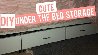 Start to Finish DIY Under the Bed Storage Drawers with Wheels  Tommie Marie [upl. by Lallage146]