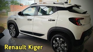 Renault Kiger  Renault Kiger  Best Model Car  Bajat car Car Renault Kiger In White colour kiger [upl. by Muncey]