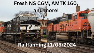 Fresh C6M AMTK 160 Luminara and more Railfanning LaGrange IL 11052024 [upl. by Euqinor]