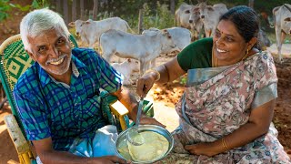 பாதாம்பால் பாயசம் நாட்டு மாட்டு பால ஊத்தி அம்மா செஞ்சு குடுத்தாங்க  Country Cow Milk Payasam Recipe [upl. by Devol493]