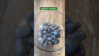 Pouring Angelite crystals angelite asmr satisfying crystal shorts shortsvideo fyp stone [upl. by Aerbas]