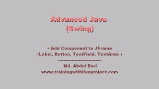 Advanced Java Swing Bangla TutorialAdding Component Class 6 [upl. by O'Donovan571]