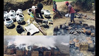 The final step in pottery making in Rwanda Uko batwika Inkono Nyarwanda [upl. by Everson962]