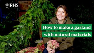 How to make a garland with natural materials  The RHS [upl. by Kendy]