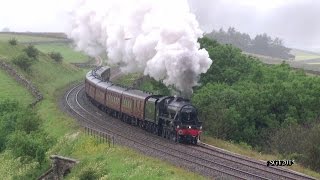 LMS 45231 battles the rain on the Dalesman 28715 [upl. by Moyna369]