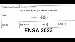 Correction concours ENSA maths 2023 [upl. by Tavia]