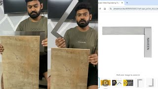 Try Square 1 foot Review Amazon Naveen Metal Engineering Try Square Ruler Tool  Try square 12 Inch [upl. by Irehs456]