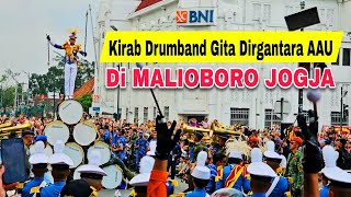 Kirab Drumband Gita Dirgantara AAU Di Malioboro Yogyakarta  Wisata Jogja Terbaru 2024 [upl. by Jaclin]