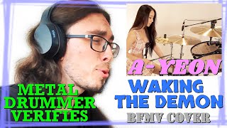 Drummer Reacts  AYEON  Waking The Demon Bullet For My Valentine Drum Cover [upl. by Marchall]