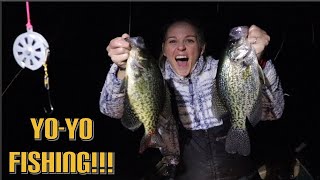 How To Catch GIANT CRAPPIE with YOYOs at NIGHT [upl. by Anyaled]