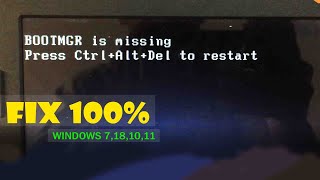 How to Fix Windows 10 Bootmgr if Its Missing [upl. by Eelnayr941]