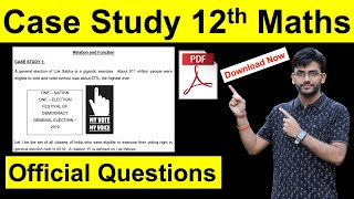 Case Study Questions for CBSE Class 12th Maths Board Exam 2024 AkashDashClasses [upl. by Swanhildas]