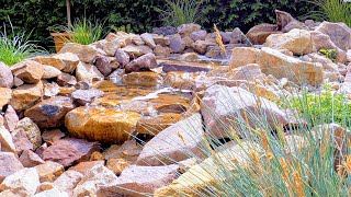 STREAM DETAIL BUILDSTART TO FINISHCOMPLETE WATER FEATURE GARDEN TUTORIALHOW TO DIY PONDLESS FALLS [upl. by Anirbed710]