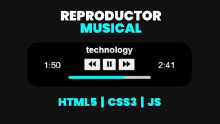 Como crear un reproductor de música con HTML CSS y JS [upl. by Anoyk505]