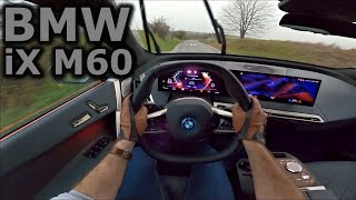 2022 BMW iX M60  POV test drive in rain [upl. by Binny]