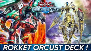 ROKKET ORCUST Deck   2 Card Combo into 3 Interuption YuGiOh Duel Links [upl. by Ryun187]