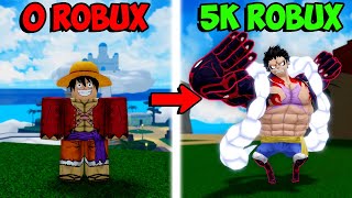 Spending 5000 Robux For GEAR 4 In The New One Piece Game Roblox [upl. by Aleris]