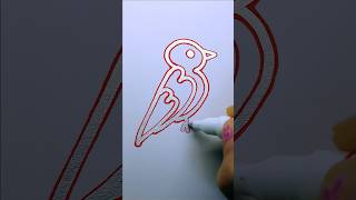 Drawing a bird with numbers step by step 🐦 shorts drawing stepbystep howtodraw easydrawing [upl. by Isaac]