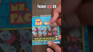 Miss pacman California scratcher ticket 🎟 😢 [upl. by Ahsimac]