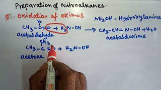 Preparation of Nitroalkanes Oxidation of Oximes Organic Nitrogen Compounds Class 12 Chemistry [upl. by Enerod]