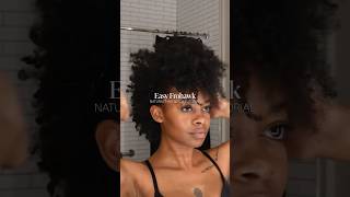 easy frohawk on natural hair ♥  mynaturalhairisdope natural curlyhair naturalhairgoals hair [upl. by Leeanne]