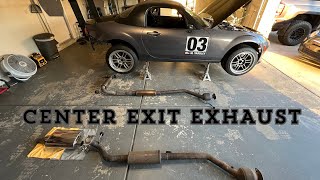 My NC Miata Gets a Center Exit Exhaust [upl. by Ybanrab]