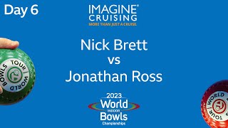 World Indoor Bowls Championship 2023  Nick Brett vs Jonathan Ross  Day 6 Match 3 [upl. by Johnath]