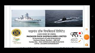 INDIAN NAVY MDL SKILLED NOTIFICATION MDL ITIAPPRENTICE JOBS ITI JOBS DIPLOMA JOBS mazagon dock [upl. by Lunna]