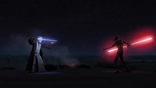 Ben Kenobi vs Maul Rebels with Duel of the Fates Soundtrack [upl. by Adnuahs]