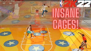 NBA 2K22 NEW CAGES TRAMPOLINE PARK GAMEPLAY [upl. by Kitrak456]