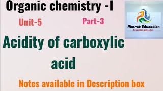 Acidity of carboxylic acid [upl. by Ij]