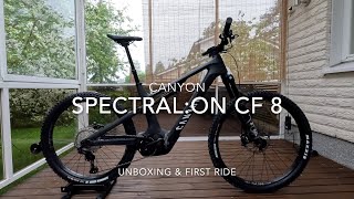 Canyon SpectralON CF8 2022 Unboxing amp First Ride [upl. by Berglund]